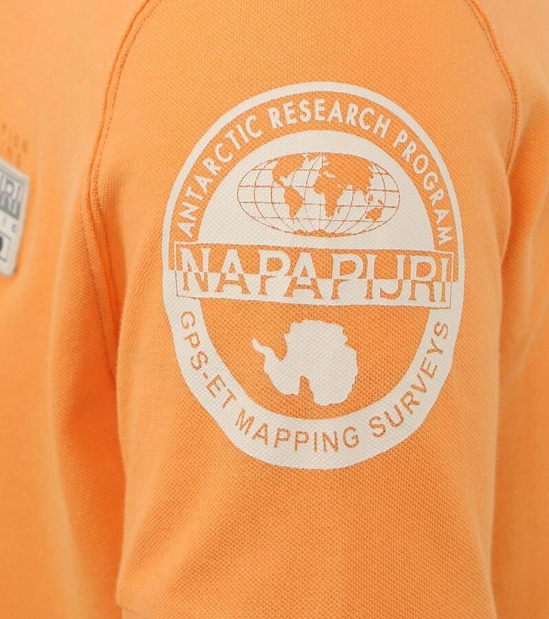 Napapijri Elegant Oranje Polo met Contrastdetails Orange Heren