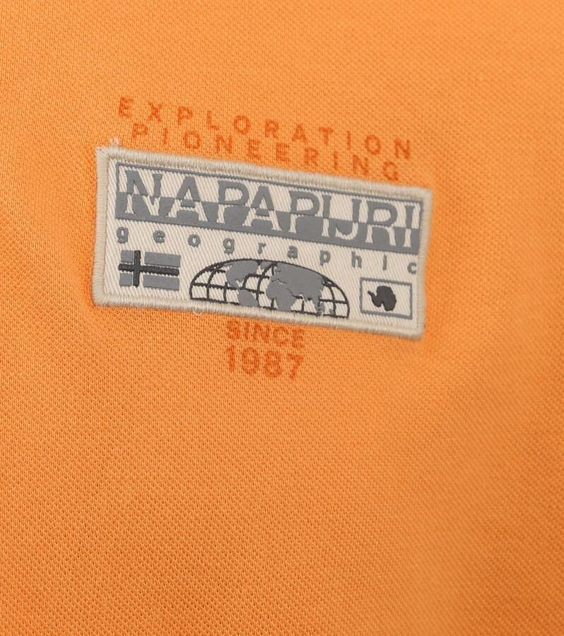 Napapijri Elegant Oranje Polo met Contrastdetails Orange Heren