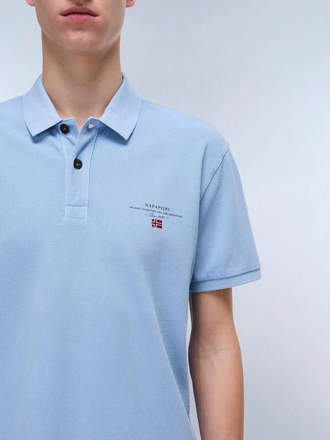 Napapijri Polo Elbas Chambray Blauw - Foto 4