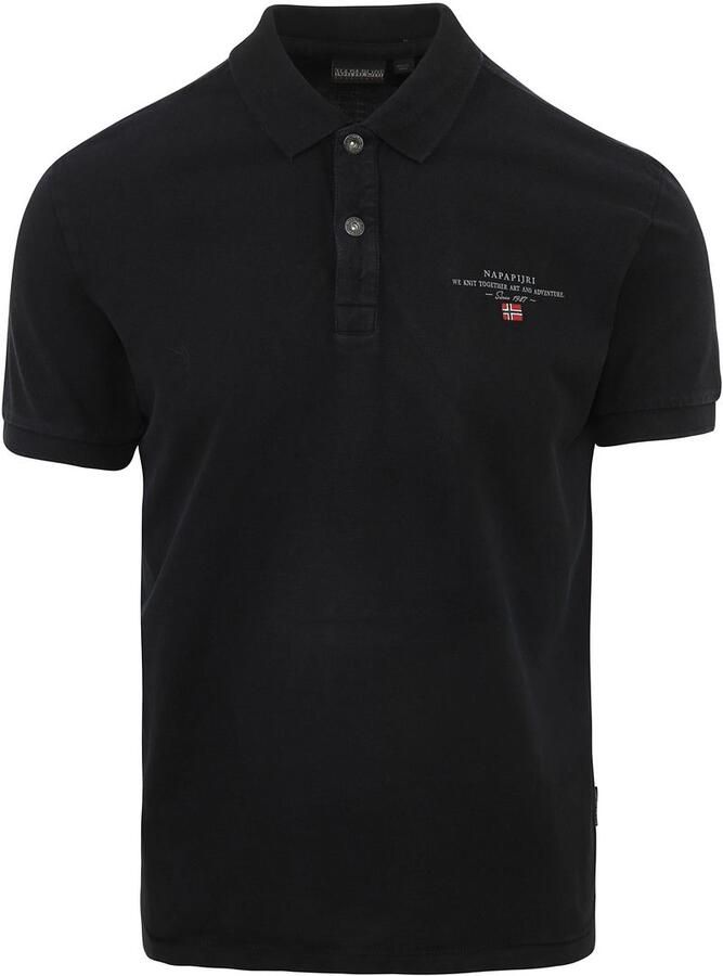 Napapijri Klassiek Zwart Geborduurd Poloshirt Black Heren - Foto 5