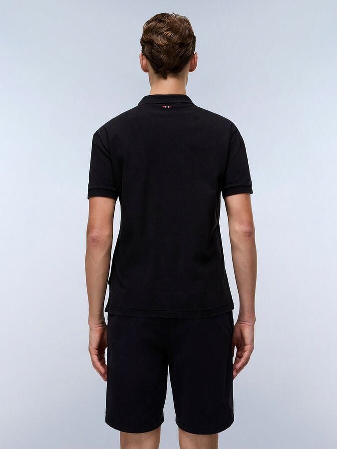 Napapijri Klassiek Zwart Geborduurd Poloshirt Black Heren