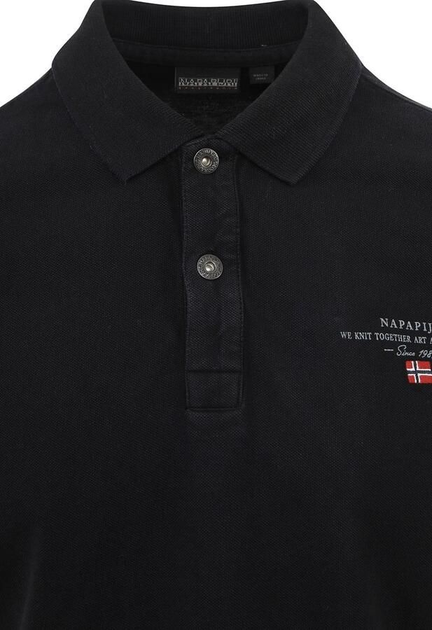 Napapijri Klassiek Zwart Geborduurd Poloshirt Black Heren - Foto 5