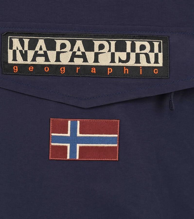 Napapijri Blauwe Regenwoud Jas Lange Mouwen Capuchon Blue Heren - Foto 5