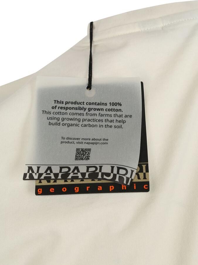 Napapijri T-shirt Logo Off White - Foto 4