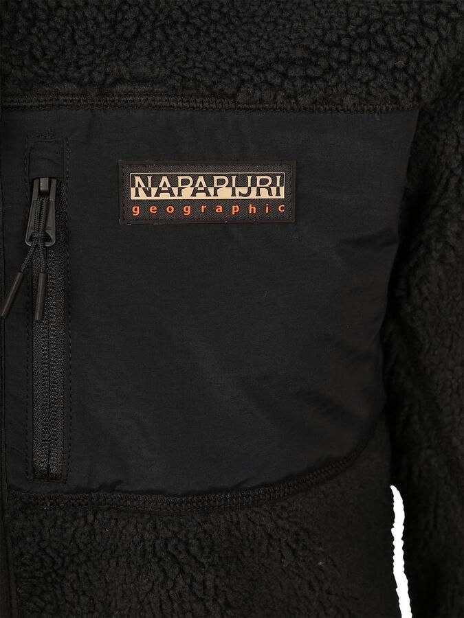 Napapijri Zwarte Polyester Pullover Herfst Winter Collectie Black Heren