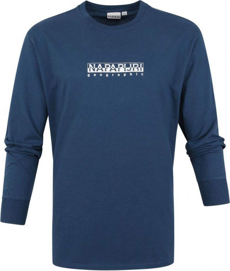 Napapijri S-Box Longsleeve T-shirt Blauw