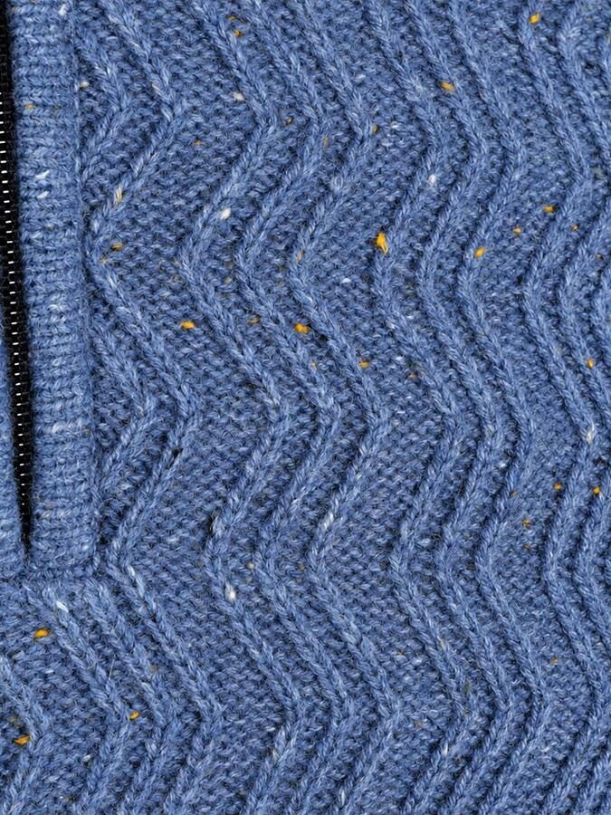 New zealand auckland NZA Half Zip Swirl Kymara Naps Knit Melange Blue