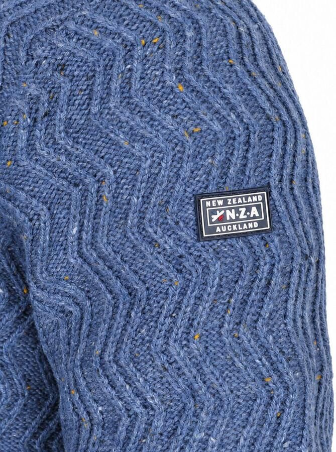 New zealand auckland NZA Half Zip Swirl Kymara Naps Knit Melange Blue - Foto 3