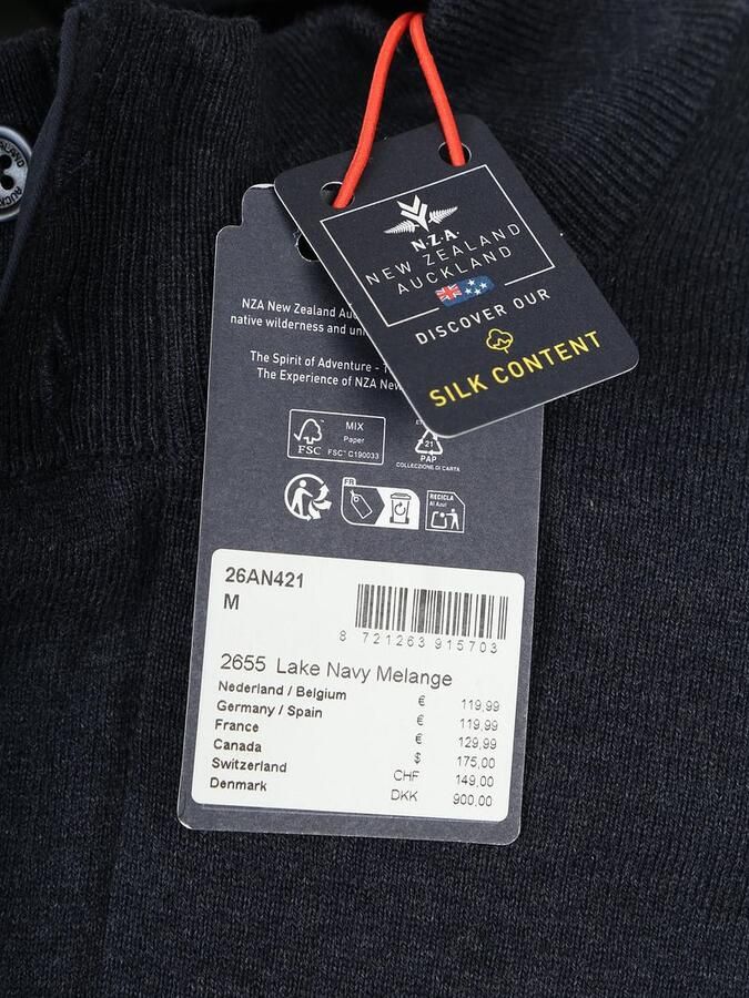 New zealand auckland NZA Half Zip Trui Akar Melange Navy