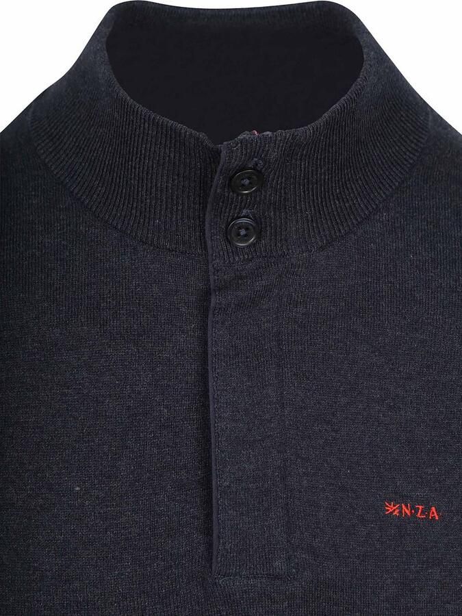New zealand auckland NZA Half Zip Trui Akar Melange Navy - Foto 2