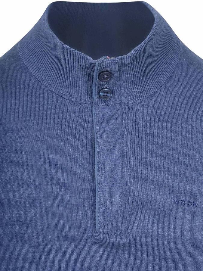 New zealand auckland NZA Half Zip Trui Akar Melange Spring Blue - Foto 4