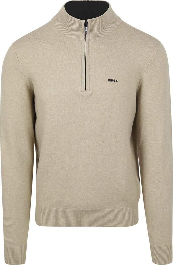 New zealand auckland NZA Half Zip Trui Christopher Melange Sand