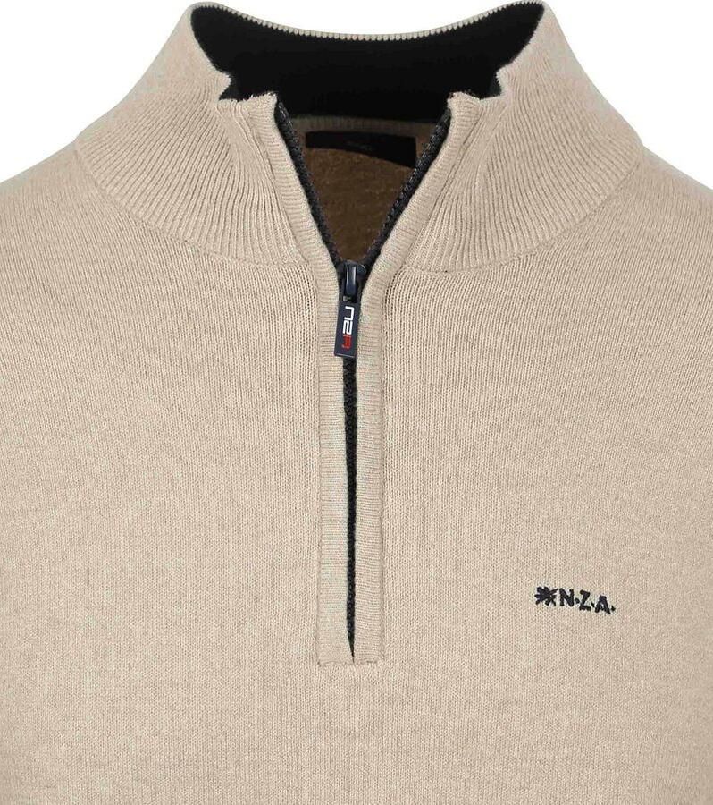 New zealand auckland NZA Half Zip Trui Christopher Melange Sand - Foto 2