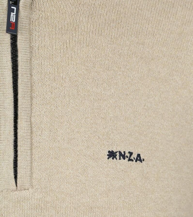 New zealand auckland NZA Half Zip Trui Christopher Melange Sand - Foto 3