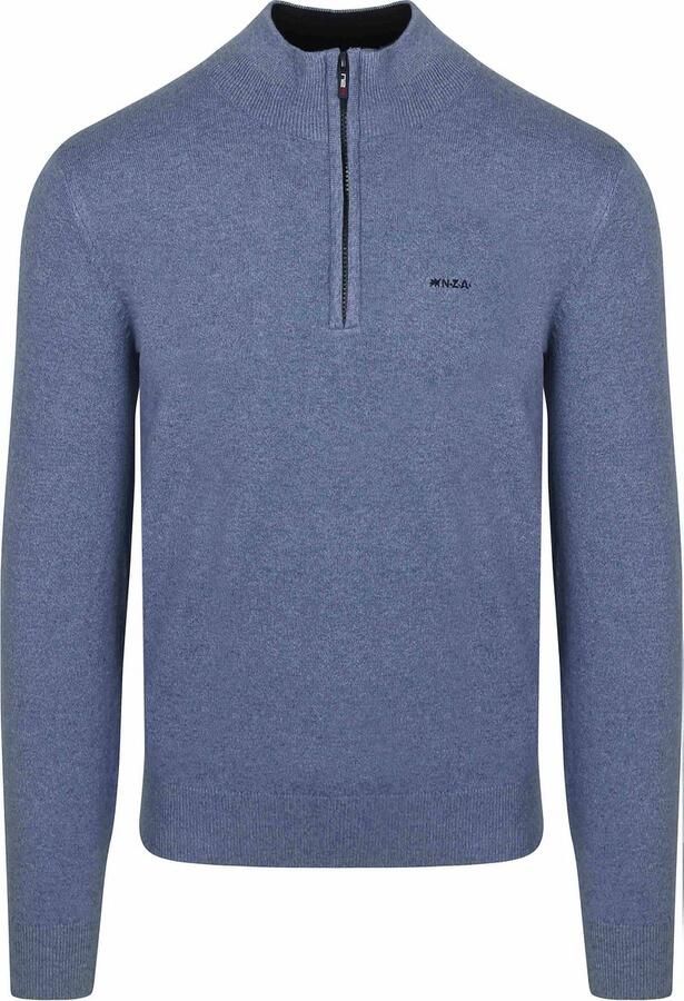 New zealand auckland NZA Half Zip Trui Christopher Melange Soft Blue