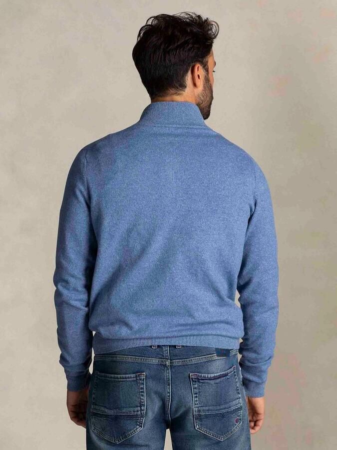 New zealand auckland NZA Half Zip Trui Christopher Melange Soft Blue - Foto 2
