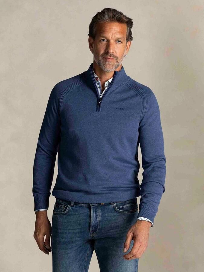 New zealand auckland Sweater NZA Half Zip Trui Clive Blauw