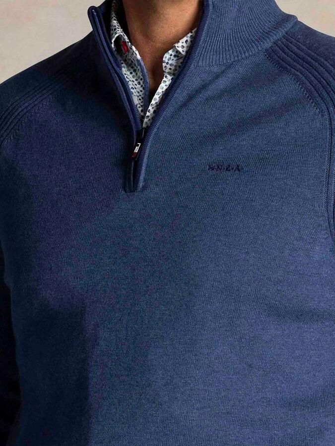 New zealand auckland Sweater NZA Half Zip Trui Clive Blauw - Foto 2
