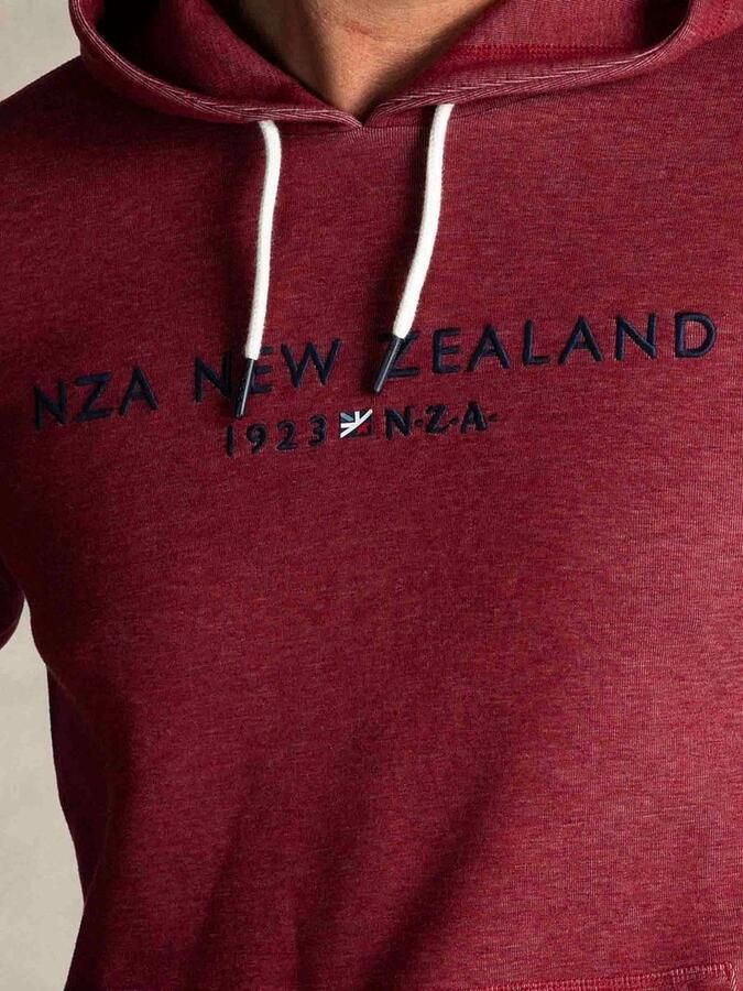 New zealand auckland NZA Hoodie Diamond Logo Interlock Melange Cherry Red - Foto 3