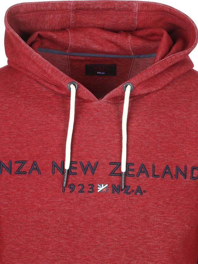 New zealand auckland NZA Hoodie Diamond Logo Interlock Melange Cherry Red - Foto 4