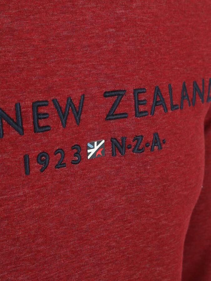 New zealand auckland NZA Hoodie Diamond Logo Interlock Melange Cherry Red - Foto 5