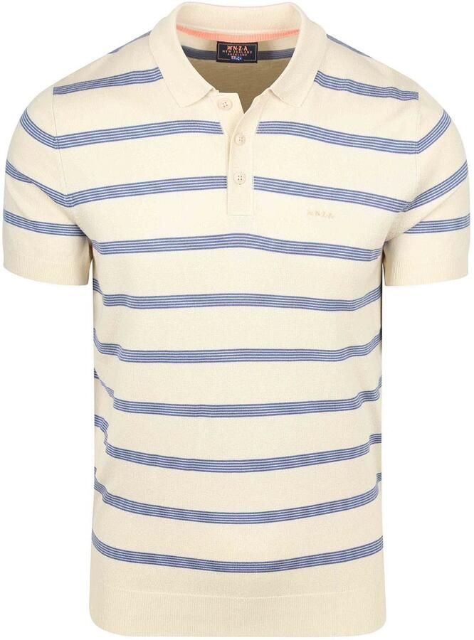 New zealand auckland NZA Knitted Polo Streep Ecru