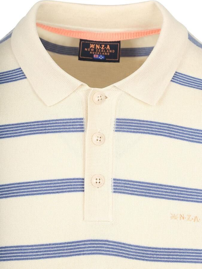 New zealand auckland NZA Knitted Polo Streep Ecru - Foto 5
