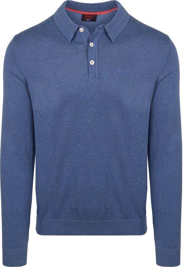 New zealand auckland NZA Longsleeve Knitted Polo Blauw
