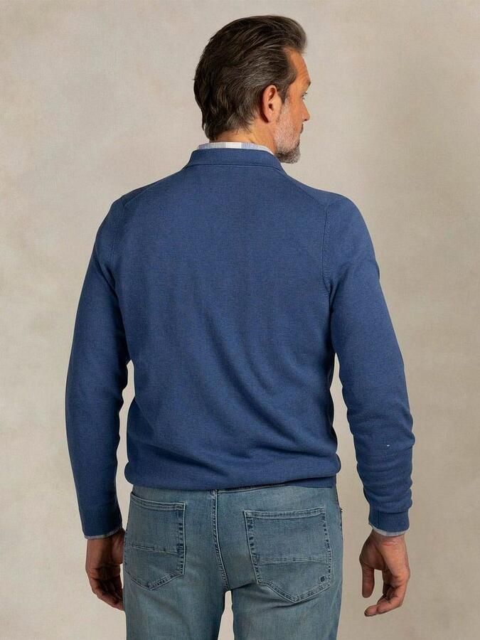 New zealand auckland NZA Longsleeve Knitted Polo Blauw - Foto 3