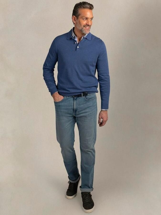 New zealand auckland NZA Longsleeve Knitted Polo Blauw - Foto 4