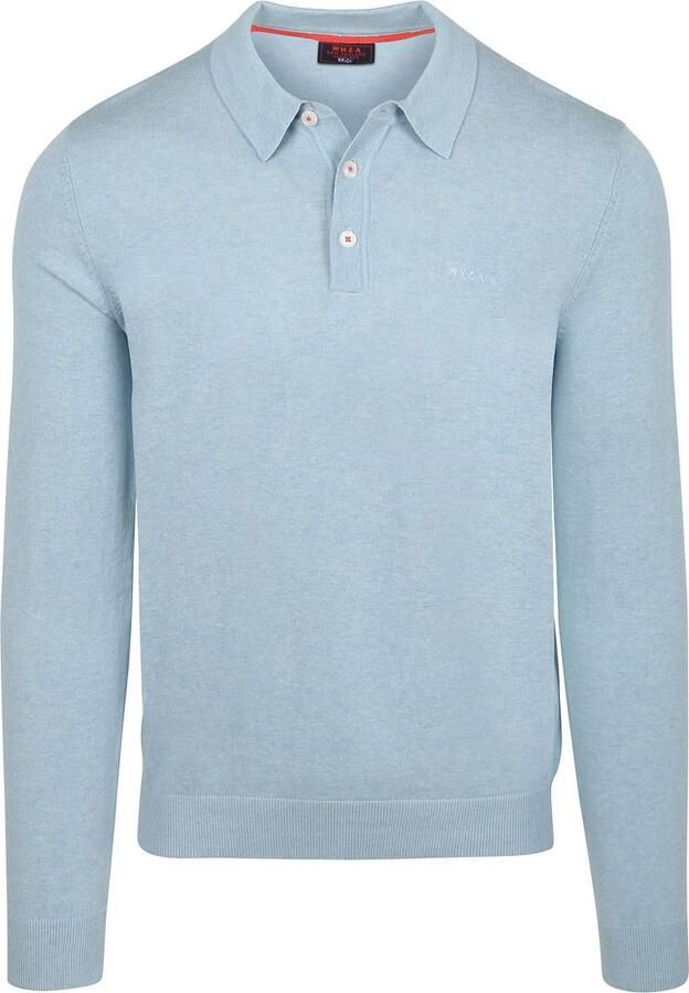 New zealand auckland NZA Longsleeve Knitted Polo Lichtblauw