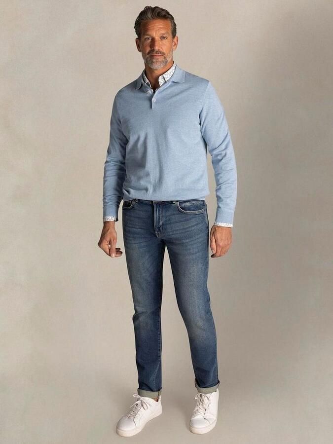 New zealand auckland NZA Longsleeve Knitted Polo Lichtblauw - Foto 4