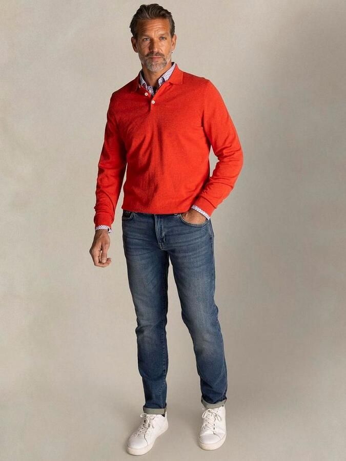 New zealand auckland NZA Longsleeve Knitted Polo Rood - Foto 4