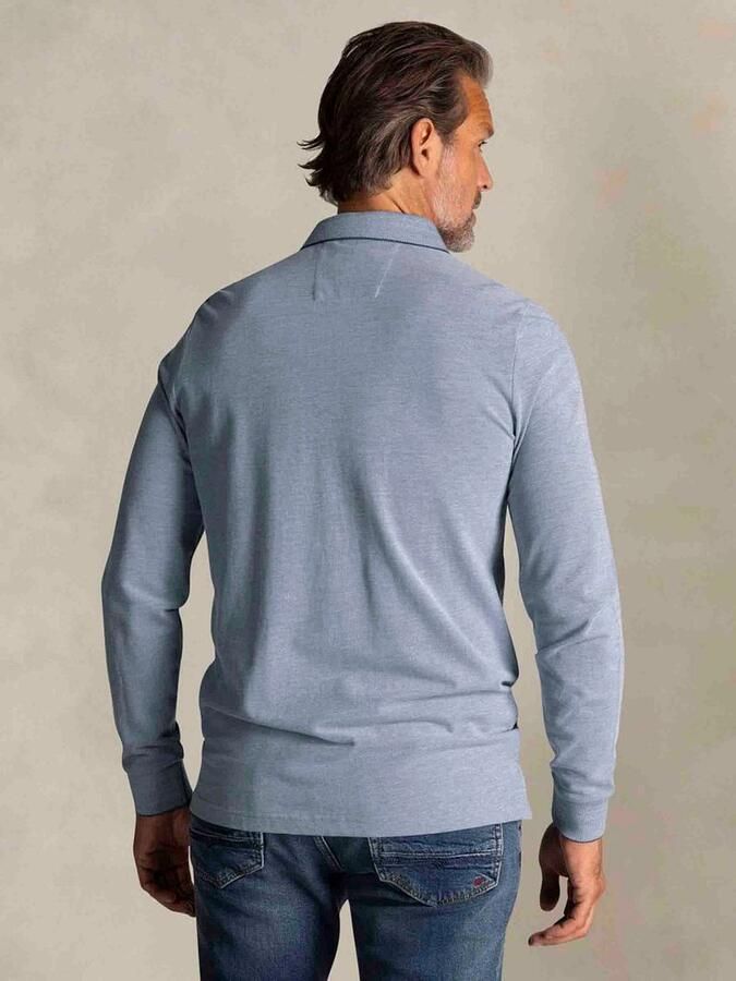 New zealand auckland Polo Shirt Lange Mouw NZA Longsleeve Polo Hamton Piqué Blauw - Foto 4