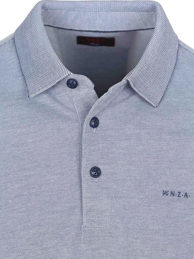 New zealand auckland Polo Shirt Lange Mouw NZA Longsleeve Polo Hamton Piqué Blauw - Foto 5