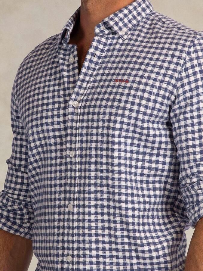New zealand auckland NZA Overhemd BD Coarse Heavy Flannel Blauw - Foto 2