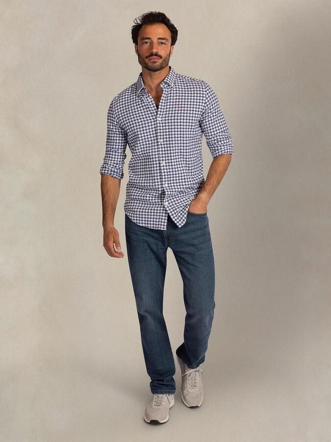 New zealand auckland NZA Overhemd BD Coarse Heavy Flannel Blauw - Foto 4