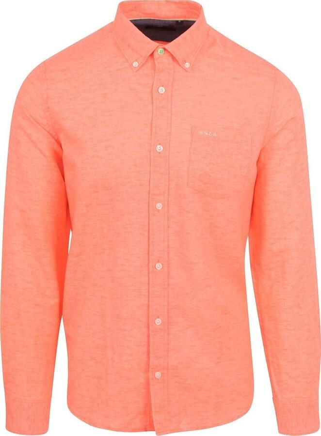 New zealand auckland Overhemd Lange Mouw NZA Overhemd Okarito Linnen Fury Roze - Foto 2