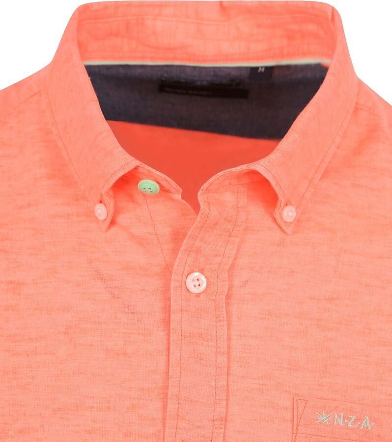 New zealand auckland Overhemd Lange Mouw NZA Overhemd Okarito Linnen Fury Roze