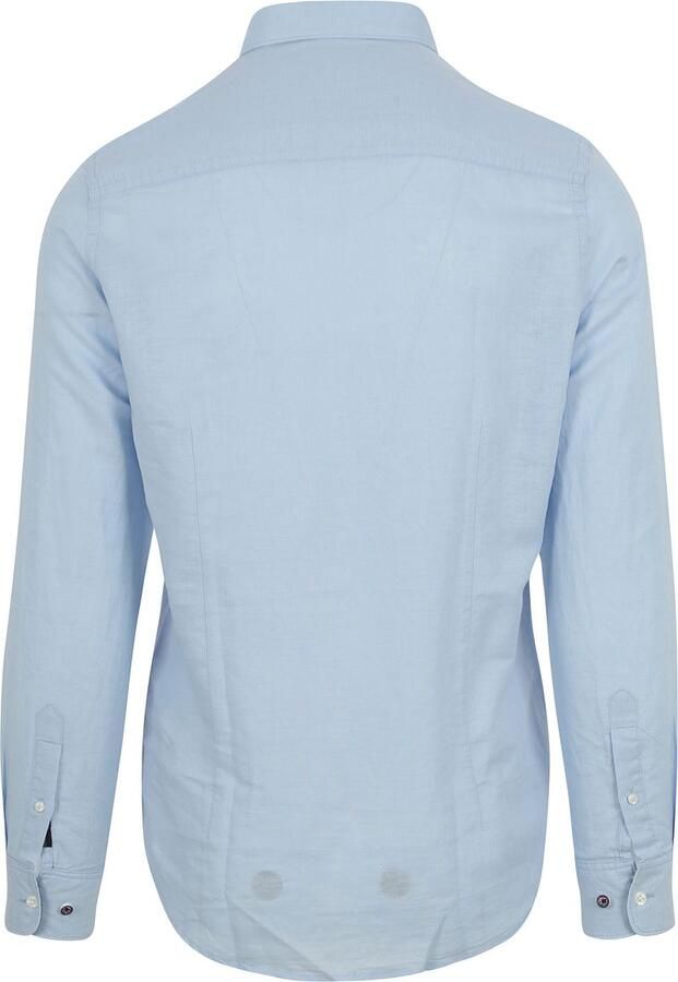 New zealand auckland Overhemd Lange Mouw NZA Overhemd Okarito Linnen Lichtblauw - Foto 2