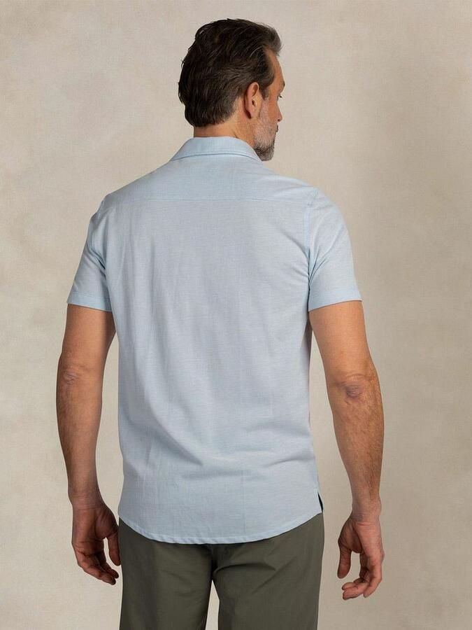 New zealand auckland NZA Overhemd Short Sleeve Piqué Sky Blauw - Foto 3