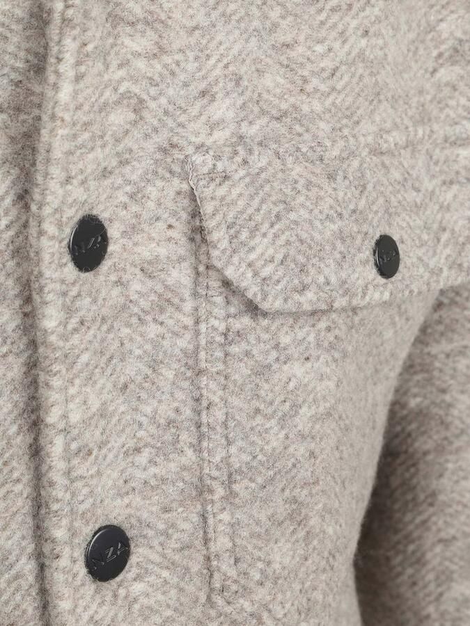 New zealand auckland NZA Overshirt Willow Wool Blend Greige - Foto 2