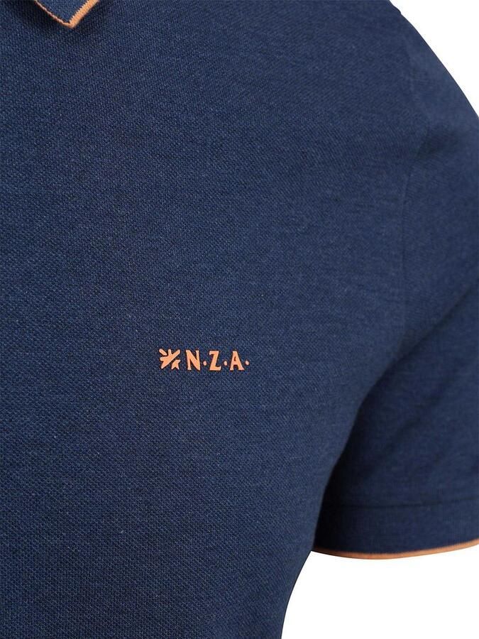 New zealand auckland NZA Polo Henley Piqué Navy Sky - Foto 8