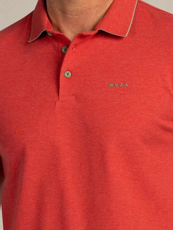 New zealand auckland NZA Polo Henley Piqué Rood - Foto 2