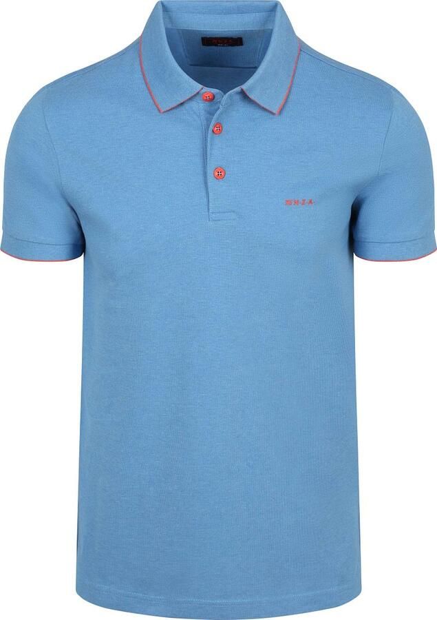 New zealand auckland NZA Polo Henley Piqué Sailing Blauw - Foto 3
