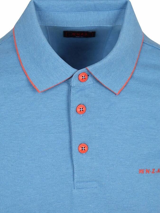 New zealand auckland NZA Polo Henley Piqué Sailing Blauw - Foto 6