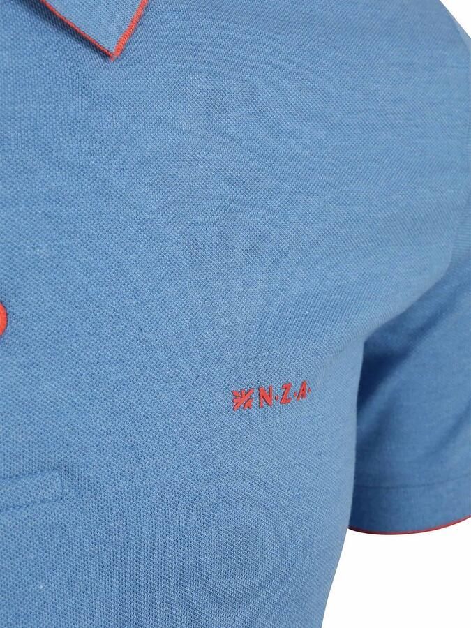 New zealand auckland NZA Polo Henley Piqué Sailing Blauw - Foto 7