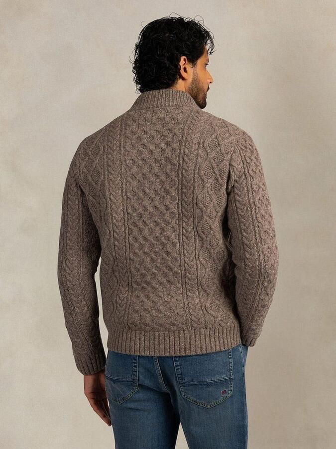 New zealand auckland NZA Pullover Cable Wool Taupe - Foto 4