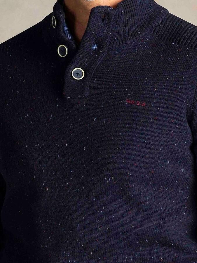 New zealand auckland NZA Pullover Mocker Conor Melange Icon Navy - Foto 2