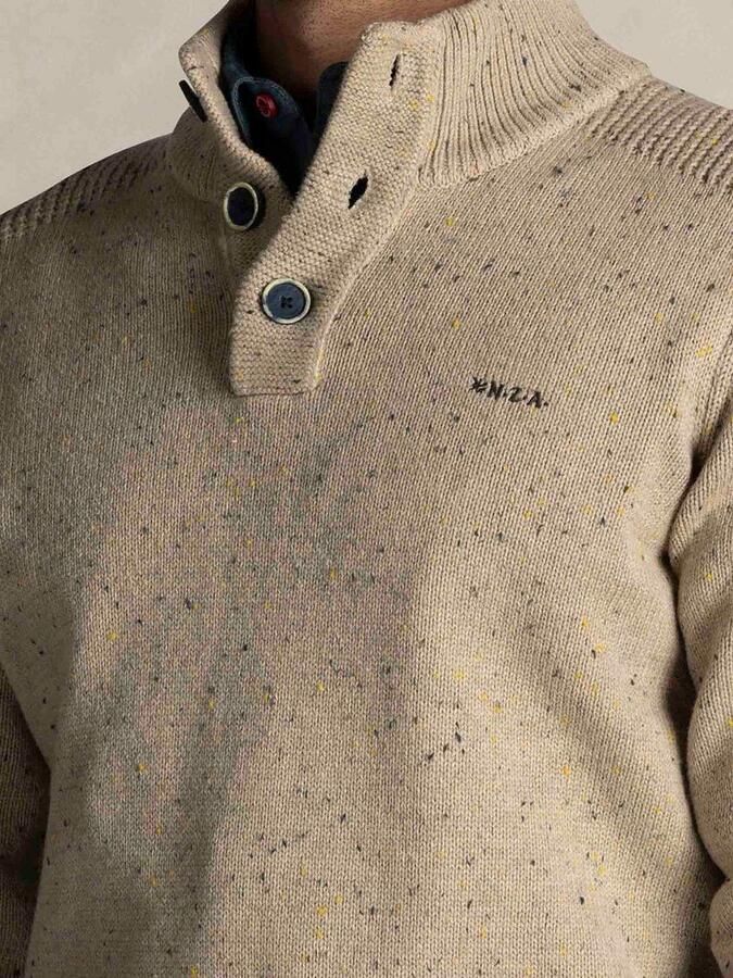 New zealand auckland NZA Pullover Mocker Conor Melange Warm Beige - Foto 2